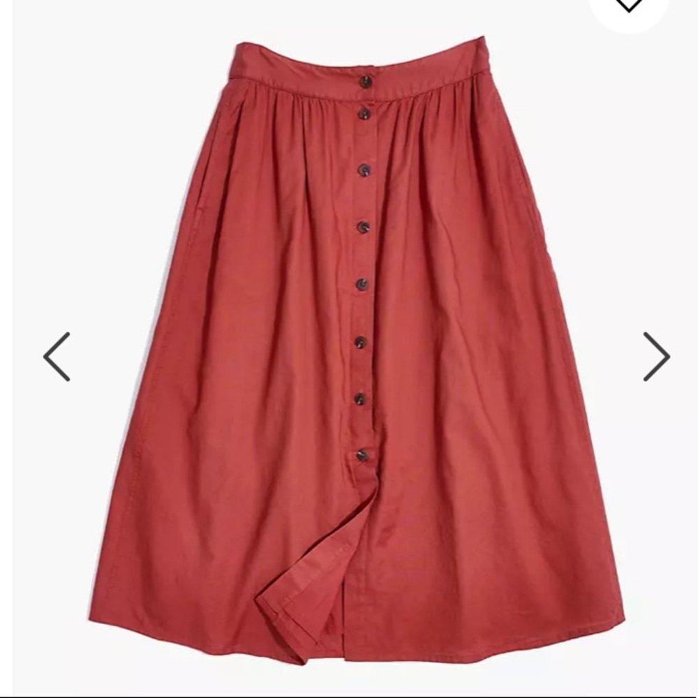 Palisade Button-Front Midi Skirt